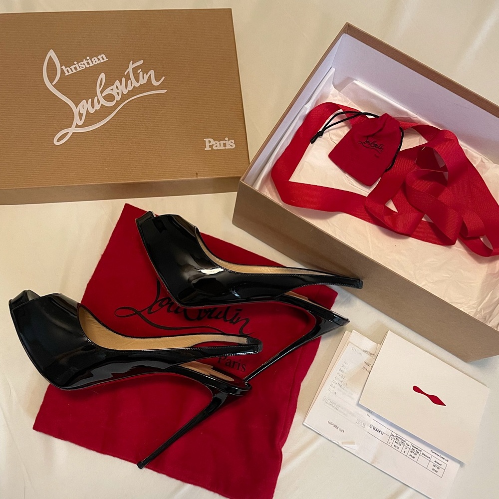 Christian Louboutin Private Number 120 Patent Heels (37)